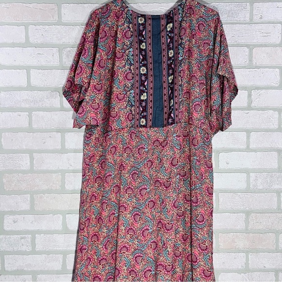 Anthropologie Boemo Paisley Maxi Boho Dress Size M - Picture 4 of 10